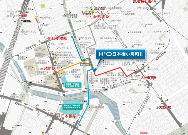 H¹O日本橋小舟町Ⅱ　アクセス
